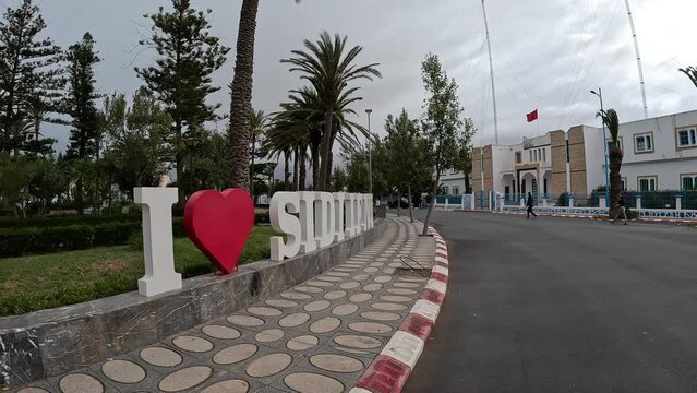 Sidi Ifni panorama landscape of old town in Morocco,Africa,cityscape