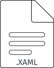 XAML Black Empty Outline Doc icon