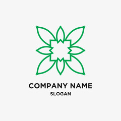 abstract flower logo design
