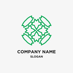 abstract flower logo design