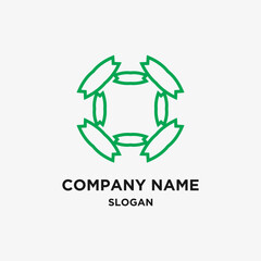 abstract flower logo design