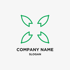 abstract flower logo design