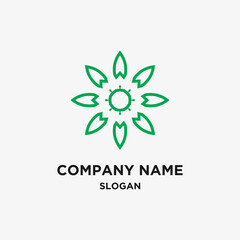 Obraz premium abstract flower logo design