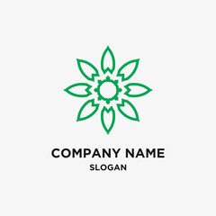 abstract flower logo design