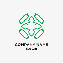 abstract flower logo design