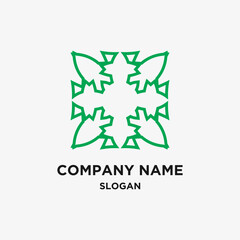 abstract flower logo design