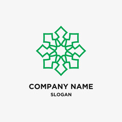 abstract flower logo design