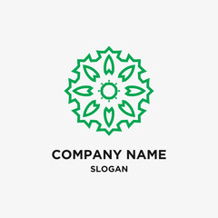 abstract flower logo design