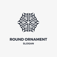 Obraz premium Vector round ornament logo