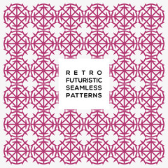 Background retro futuristic seamless pattern design