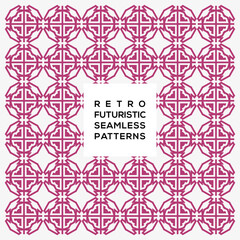 Obraz premium Background retro futuristic seamless pattern design