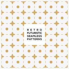Vector decoration seamless pattern retro futuristic