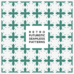 Retro ornament futuristic seamless pattern