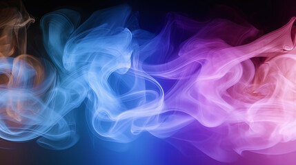 Abstract clots of smoke in pastel shades