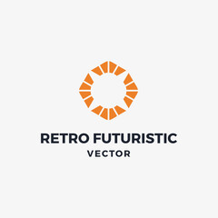 Abstract beautiful retro futuristic vector