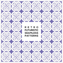 Retro ornament futuristic seamless pattern