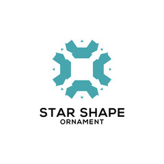 Star shape vector logo illustration