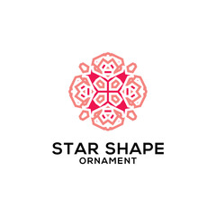 Star shape vector logo illustration