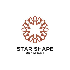 Star shape vector logo illustration