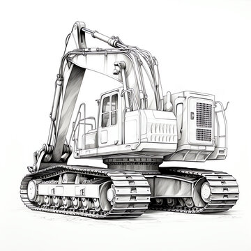 a drawing of a construction vehicle