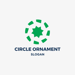 Circle ornament logo vector design