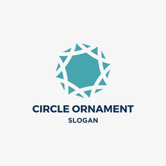 Circle ornament logo vector design