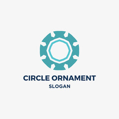 Circle ornament logo vector design