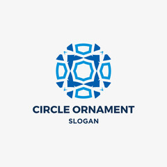 Circle ornament logo vector design
