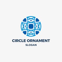 Circle ornament logo vector design