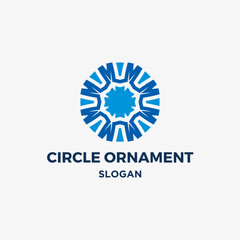 Circle ornament logo vector design
