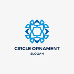 Circle ornament logo vector design