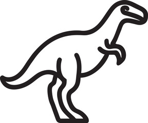 allosaurus, icon outline