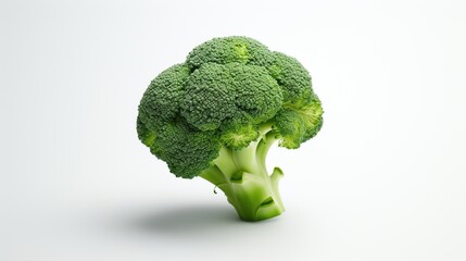 Broccoli on White Background. Vegetable, Health, Healthy, Vegetarian, Fresh
