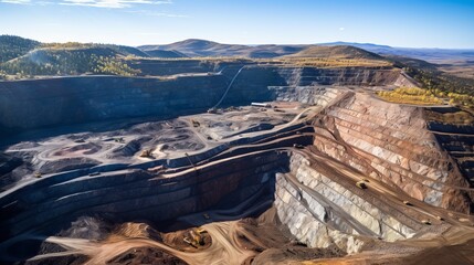 Aerial Flight: Unveiling the Bustling mine site
