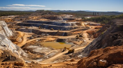 Aerial Flight: Unveiling the Bustling mine site
