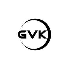 GVK letter logo design with white background in illustrator, cube logo, vector logo, modern alphabet font overlap style. calligraphy designs for logo, Poster, Invitation, etc.