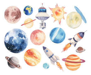 space with watercolor texture decorative stickers