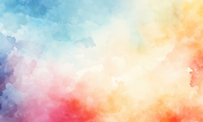 Fototapeta na wymiar Pastel Dreams: Abstract Sky Gradient in Pink, Blue, and Yellow with Cloudy Texture