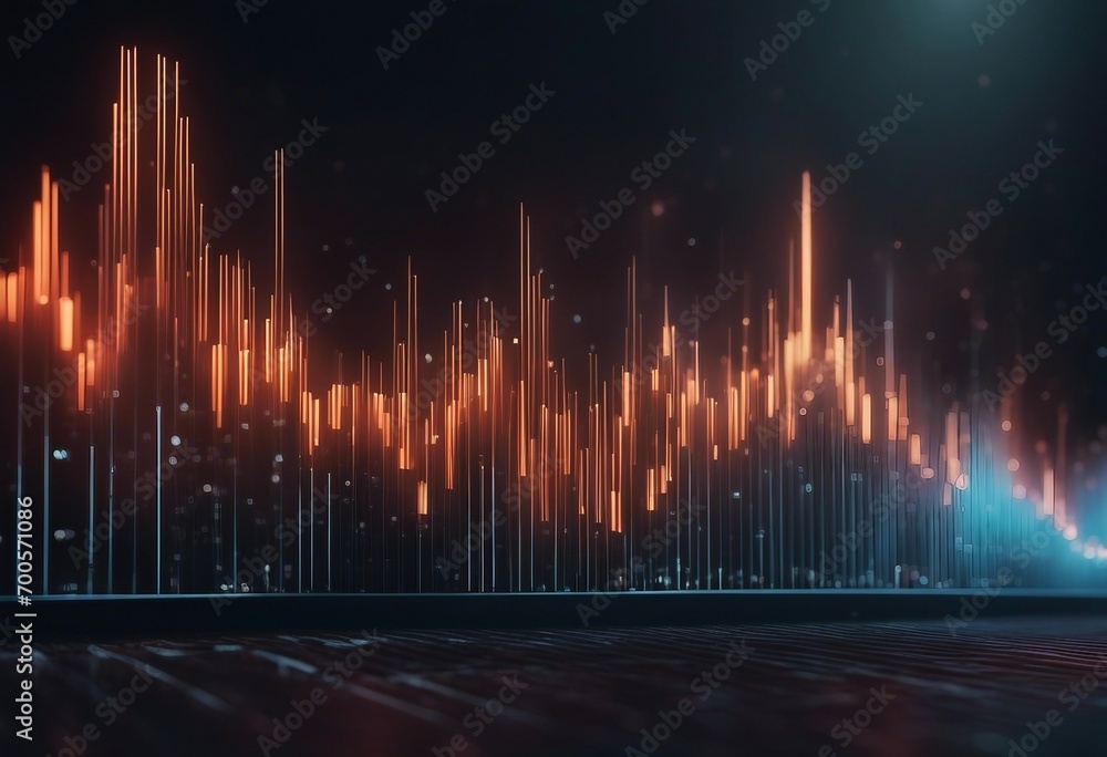 Poster graphical representation of the amplitude of different sound frequencies
