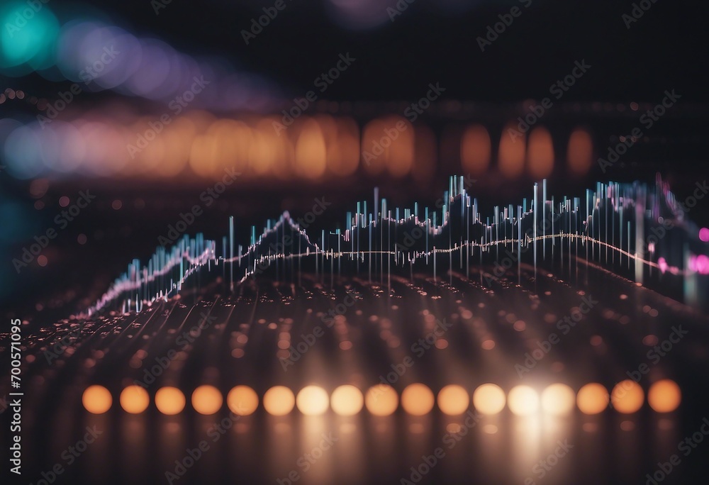 Poster graphical representation of the amplitude of different sound frequencies