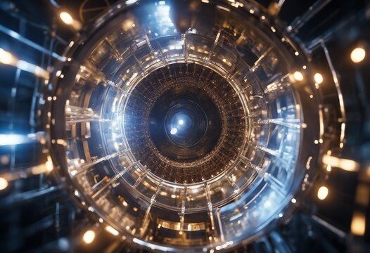 A graphic representation of the hadron collider