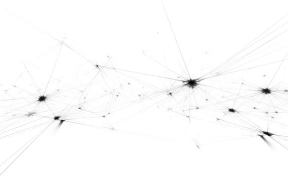 Fine Lines Converging into a Central Focus on White or PNG Transparent Background