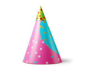 Unic Party Hat on Transparent Background