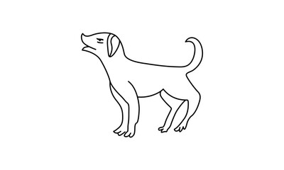 dog line art 