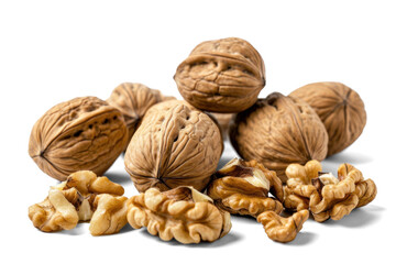 Walnuts Collection on Transparent Background