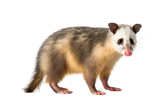 Adaptive Wonders: The Virginian Opossum's Survival Traits on White or PNG Transparent Background
