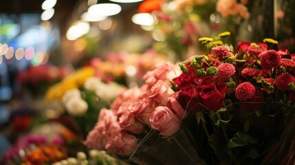 Valentines Day Flower Shop, many flower in store