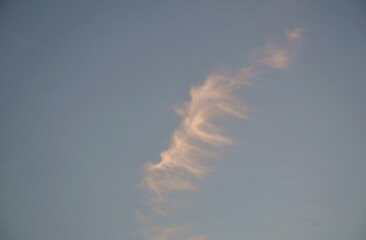 cloud spreading on twilight sunset sky in evening 