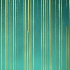 Cyan grunge texture decorated with Shiny golden lines luxury background