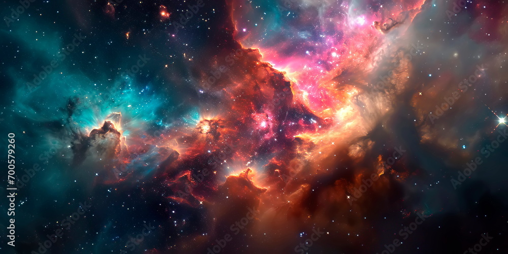Canvas Prints magic color galaxy. infinite universe and starry night.